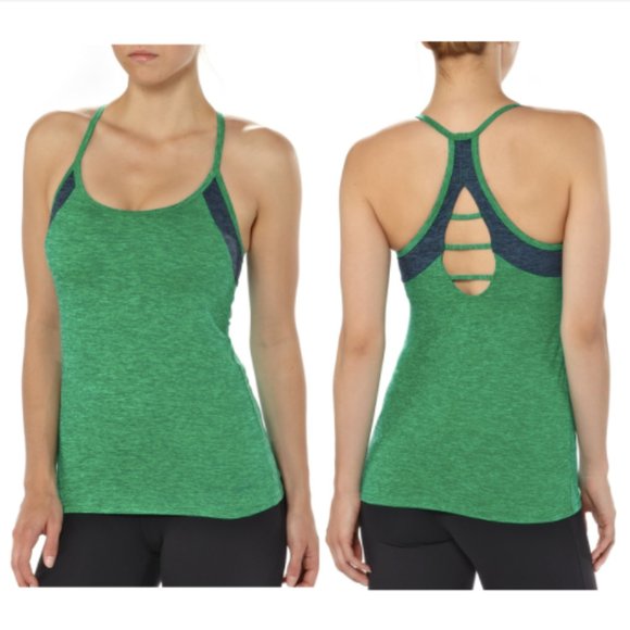 Patagonia Cutaway Green Racerback Workout Tank Top - Picture 2 of 7